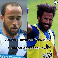 There'll never be a greater comeback in football than Andros Townsend's  hairline