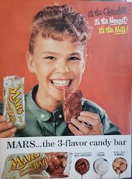Mars Candy Bar Print Ad Vintage 1956 Ephemera Wall Art Decor