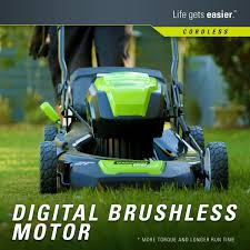 There are a lot of greenworks lawn mowers sold on amazon or any other online retailer. Walk Behind Lawn Mowers Greenworks Pro 21 Inch 80v Brushless Self Propelled Cordless Lawn Mower Battery Not Included Mo80l00 Patio Lawn Garden