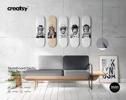 Tolle wandtattoos, tapeten, wandbilder & weitere dekoideen! Skateboard Decks Wall Decor Mockup Set Skateboard Decks Wall Etsy