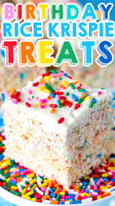 Birthday Rice Krispie Treats Birthday Rice Krispie Treats In 2020 Christmas Food Desserts Chocolate Dessert Recipes Rice Krispie Treats