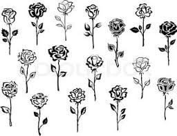 Grafiken Von Dekorativ Sinnbild Fondflache Rosen Tattoo Umriss Einfache Rose Tattoo Kleine Rose Tattoos