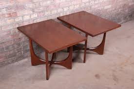 Hot sale broyhill attic heirlooms end table 3397 012, source: Broyhill Brasilia Mid Century Modern Sculpted Walnut End Tables Pair For Sale At 1stdibs