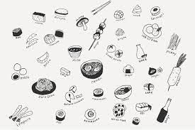 Japanese Food Hand Drawn