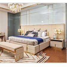 Master bedroom is a perfect place in your home that you use to rest and regain your energy for activity on the next day. Luxury Vn Brand Super King Master Bedroom Set Gold Stainless Steel Contemporary Luxury Italian Design Modern Home Furniture View Momoda Super King Size Master Bedroom Set Momoda Product Details From Foshan Momoda