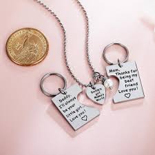 Whether it's christmas or her birthday, surprise mom with a personalized gift as unique as she is. Daddys Girl Mommys World Mother Father Necklace Keychain Pendant Jewelry Set Dad Mom Christmas Birthday Gift Eloi Gifts For Daughter Jewelry Pendants Coins Urbytus Com