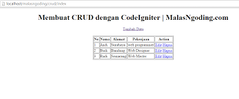 (this is for codeigniter 3.1.11). Membuat Crud Dengan Codeigniter Malas Ngoding