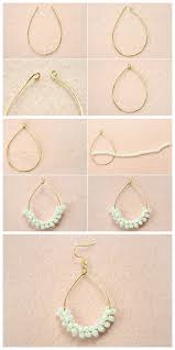 Beebeecraft Tutorials On How To Make Your Own Teardrop Hoopearrings At Home Diy Jewelry Earrings Jewelry Making Earrings Rough Gemstone Jewelry