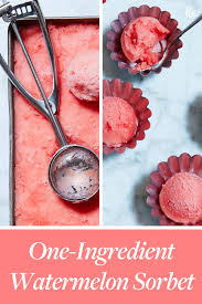 One Ingredient Watermelon Sorbet Recipe Watermelon Sorbet Watermelon Sorbet Recipes Yummy Desserts Easy