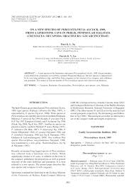 We did not find results for: Pdf On A New Species Of Phricotelphusa Alcock 1909 From A Limestone Cave In Perlis Peninsular Malaysia Crustacea Decapoda Brachyura Gecarcinucidae