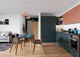 modern kitchen painted matte marine