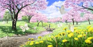 Cherry blossom digital wallpaper, low angle view, beauty in nature. Spring Scenery Desktop Wallpaper Fvem65n 1144 06 Kb Picserio Com