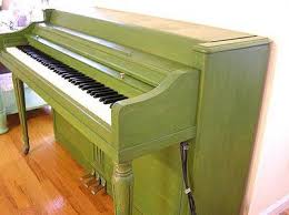 Green With Envy Painted Pianos Piano Olive Green Couches