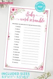 We did not find results for: Baby Word Scramble Baby Shower Game Pink Flowers Press Print Party