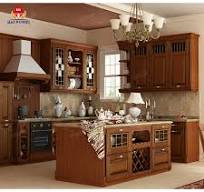 Personalizado Amostra Grátis Armário de Cozinha Porta De Madeira Vermelha  Equipado Completo para Móveis de Cozinha Moderna