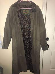 Vintage Global Identity G Iii Leather Trench Coat Loden Green Trenchcoat Fashion Clothing Shoes Accessories Womensclo Leather Trench Coat Coat Vest Jacket
