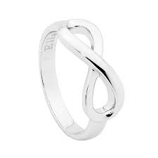 $29.95 black onyx ring, sterling silver, statement piece. Ellani Sterling Silver Infinity Ring R438 H S Jewellers