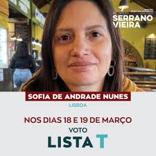 A Advogada Sofia de Andrade Nunes de Lisboa apoia a Lista T 🗳️