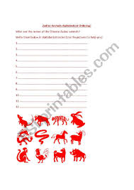 The zodiac was in use by although the zodiac remains the basis of the ecliptic coordinate system in use in astronomy besides in order to calculate someone's horoscope, an astrologer would use 3 tools: Zodiac Animals Alphabetical Ordering Esl Worksheet By Lynz0175