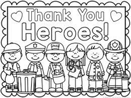 Pdf ~ easy to print. Thank You Heroes Coloring Sheets Cards By Two Creative Co Workers