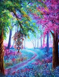 Beautiful Colourful Painting With Dream Catcher Dream Catcher Art Art Colorful Paintings