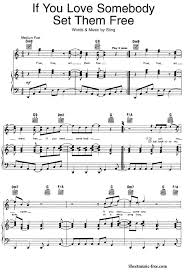 If You Love Somebody Set Them Free Sheet Music Sting Free Sheet Music Sheet Music Music Book