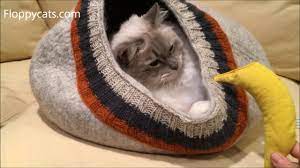 Cat bed, modern pet bed, kitty cave, crochet cat bed, hand knit cat bed, cat furniture, chunky cat bed, hygge decor. Cat Cave Large Meowfia Felted Wool Cat Cave With Cable Knitting Product Review Video Youtube