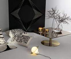 The table was designed to give the impression. Contemporary Coffee Table Flash Flt03 M1 Tom Dixon Glass Brass Iron