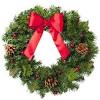 Hung indoors or out, wreath is best kept in a protected area and will stay green with a regular misting. 1