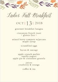 Colored In Warm Fall Hues Our Fall Harvest Wedding Menus Will Pair Perfectly With The Rest Of Your Fall Harvest W Wedding Menu Fall Harvest Yogurt And Granola