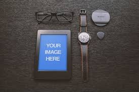 Kindle On Desk Mockup Mediamodifier Online Mockup Generator Mockup Desk Mockup Template Mockup