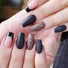 See more ideas about nail designs, nails, nail art. 33 Trendy Black Nails Designs For Dark Colors Lovers Short Coffin Nails Designs Coffin Nails Designs Black Nail Designs
