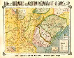 Los cruces restantes de los cuartos de final, serán brasil vs chile y argentina vs ecuador. Mapa De Los Ferrocarriles De La Argentina Uruguay Paraguay Y Rio Grande Del Sur Brasil 1910 Viejos Mapas
