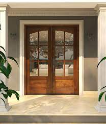 Double 3 4 Arch 6 Lite Mahogany Door French Doors Exterior Double Doors Exterior Exterior Doors
