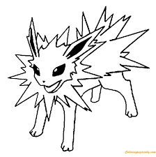 Your kids will increase their vocabulary by learning about different anima. Jolteon Pokemon Coloring Pages Cartoons Coloring Pages Coloring Pages For Kids And Adults