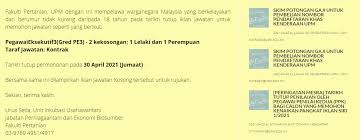 Permohonan jawatan kosong kerajaan di majlis promosi eksport getah malaysia (mrepc) ini terbuka kepada semua warganegara malaysia yan. Jawatan Kosong Di Universiti Putra Malaysia Upm Appjawatan Malaysia