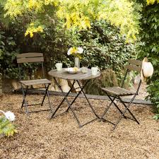 Salon Jardin Ou Balcon Pliant 2 Table Ronde 2 Chaises Marty Greenpath Petite Table De Jardin Table Pliante Table De Jardin Bois