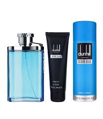 Alfred Dunhill Desire Blue 3 Piece Gift Set Body Spray Gift Set Cologne Gifts