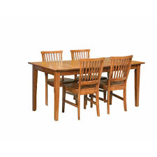 The quintessential craftsman table setting was re created for the exhibition gustav stickley and the american arts crafts movement note the simple. Cottage Oak Finish Home Style 5180 318 Arts And Crafts 5 Piece Rectangular Dining Set Dining Room Sets Home Urbytus Com