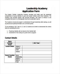 The sample below is for leadership training and development cover letter. Free 9 Leadership Application Forms In Pdf Ms Word