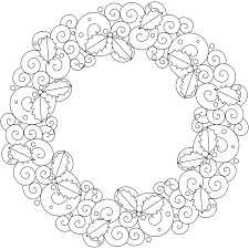 Swirly Wreath To Color In 2020 Mandala Coloring Pages Pattern Coloring Pages Mandala Coloring