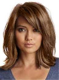 Frauen Capless Gewelltes Kunsthaar 14 Zoll Peruck Cap Capless Construction Density F Frisur Lange Haare Pony Schone Frisuren Mittellange Haare Haarschnitt