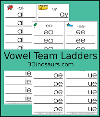 The other method was to add or subtract a letter from the term so that a new word could be formed. Fun Hands On Vowel Team Ladders 3 Dinosaurs