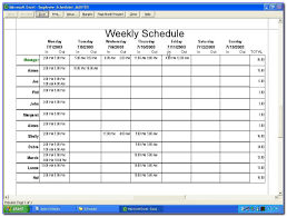 Fillable employee work schedule template. Weekly Employee Schedule Template Pdf Vincegray2014