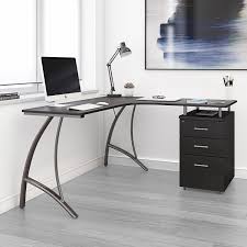 You need a large desk with spacious storage so as to work on your laptop or desktop computer. Techni Mobili Modern L Shaped Computer Desk With File Cabinet And Storage Espresso Rta 4804l Walmart Com Walmart Com