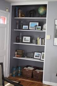 These easy and clever bookshelves look so much cooler than anything you can buy from a store. Meadowvale Finds Built In Shelves Home Library Rooms Kids Bedroom Remodel Home Office Decor