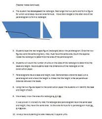 6th grade common core math. Common Core Math 6th Grade Geometry 6 G 1 Area Parallelogram Triangle Activities