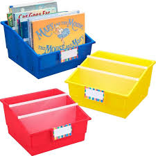 Picture Book Library Bins With Dividers Primary Classroom Storage Bins Classroom Storage Book Bins