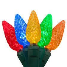 Blinking christmas are a special type of christmas light. C6 Strawberry Multi Color Led Christmas Lights On Green Wire Wintergreen Corporation