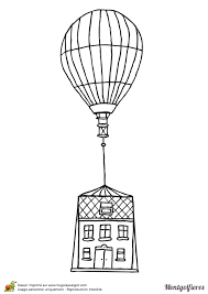 Coloriage D Une Montgolfiere Portant Une Maison En 2020 Coloriage Montgolfiere Dessin Montgolfiere